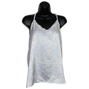 Splendid Tank Top Cami Womens Large Blue Lace Spaghetti Strap Y2K Layer Feminine